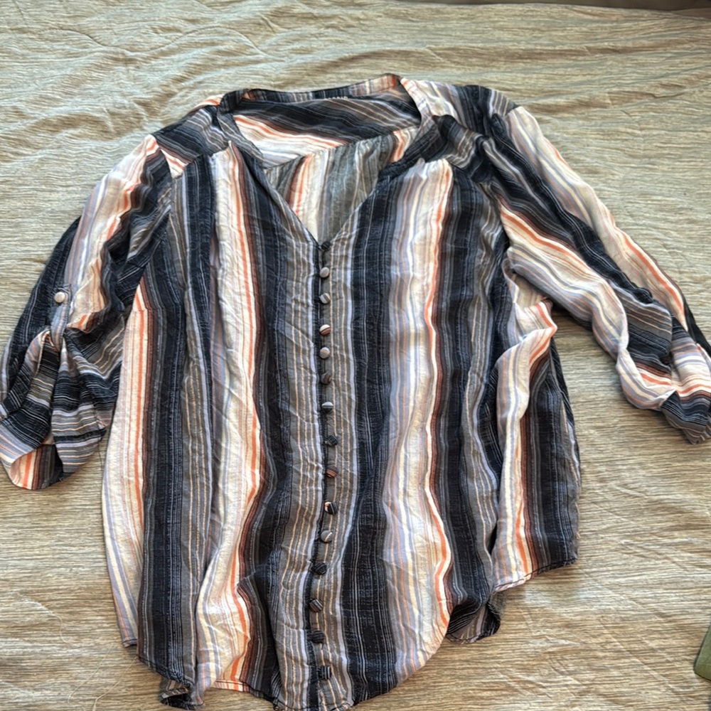 Torrid Multicolor Striped Blouse